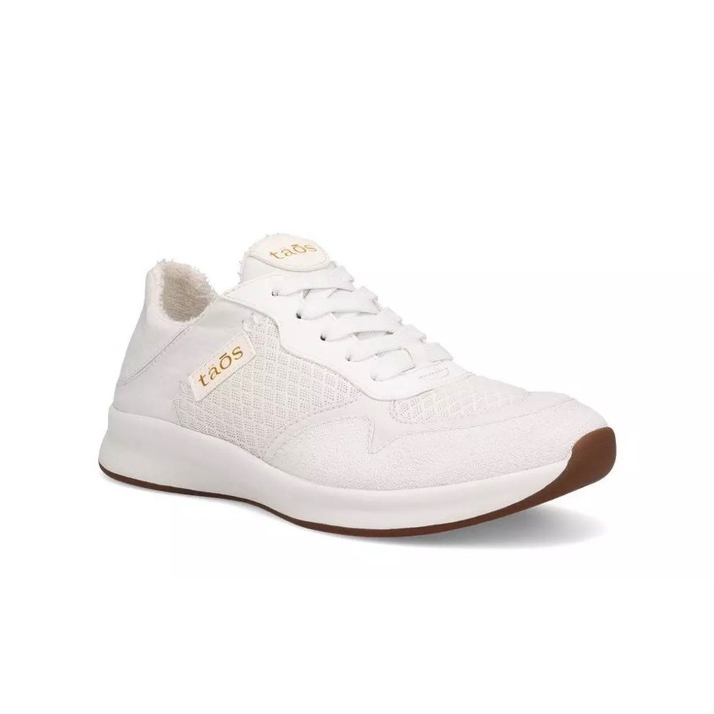 Taos Direction Sneakers White Mesh Canvas Lace Up Womens 8